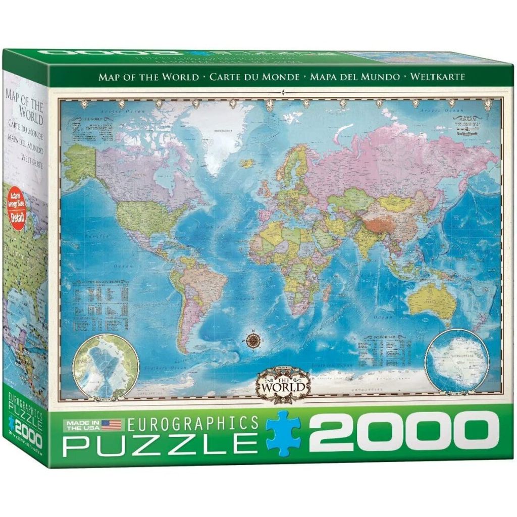 EUROGRAPHICS Puzzle Mapa světa 2000 dílků Obrázek produktu 