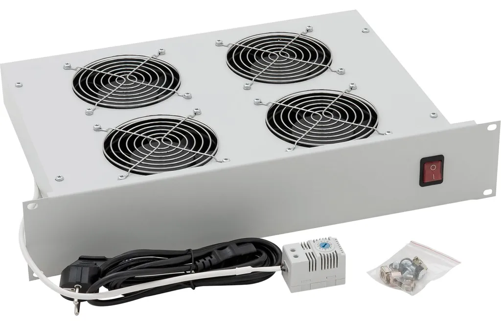 Système de refroidissement rack 2U pour armoire serveur 4 ventilos