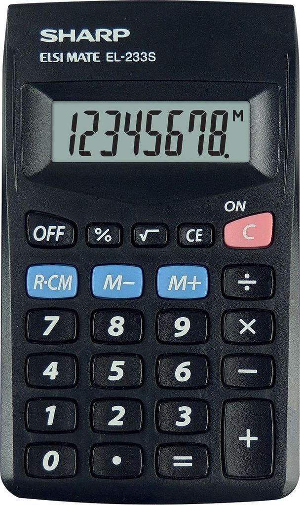 Sharp EL-233 S BK Taschenrechner in schwarz Produktbild 