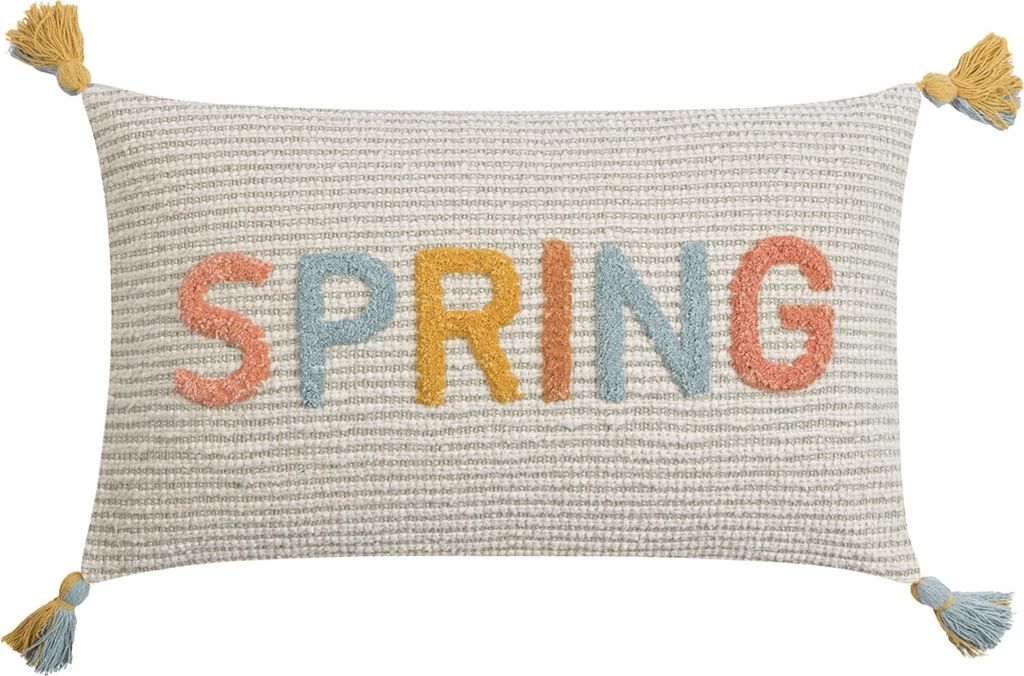 Kissenhülle - Beige - Rosa - Baumwolle - 35 x 60 cm - mit Reißverschluss