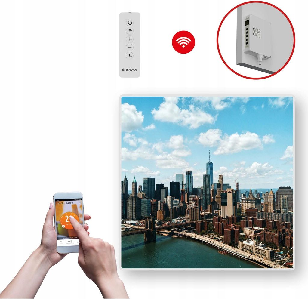 Termofol TF-SWT Infrarot Wandheizung - Wandheizung Elektrisch - 350W - 60x60 cm