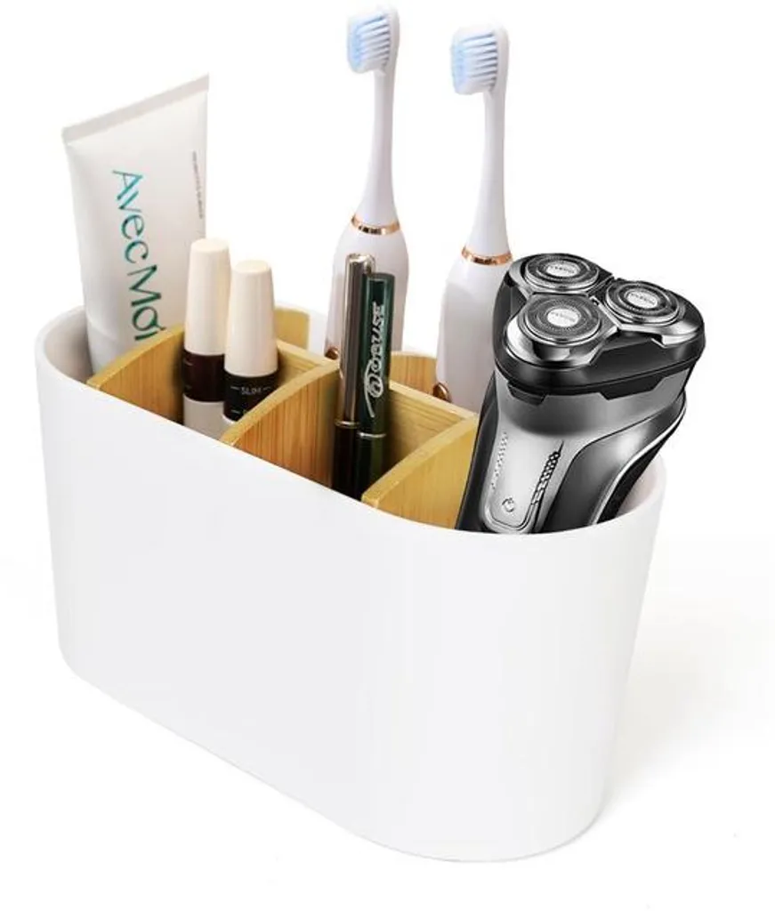 Porte-brosses à dents électriques 6 compartiments en plastique robuste