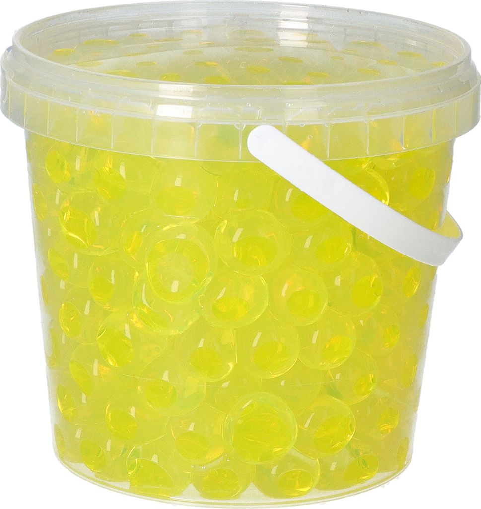 trendfinding 1 Liter Eimer Aqualinos Hydroperlen, Größe 1,5 bis 2,5 cm, Gelb