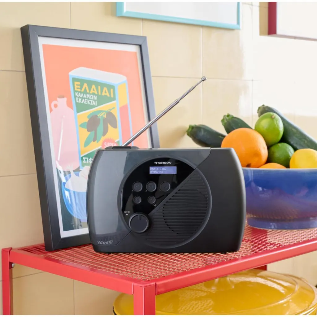 Radio numérique DAB+ et FM Thomson RT350DAB noire avec enceinte Bluetooth