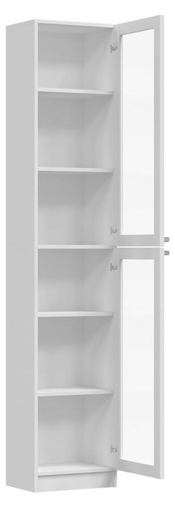 Topeshop W40 PAFOS BIA 2S KPL, Dřevotřískové desky, Sklo, Obrázek produktu 
