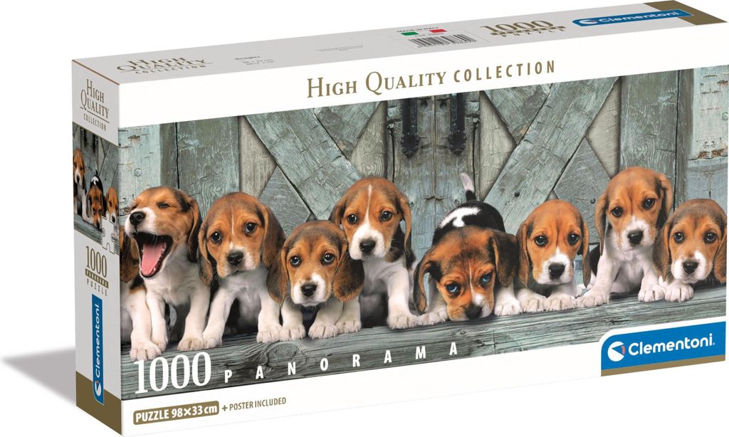 Puzzle CLE 1000 Panorama Compact Beagles 39869 Image du produit 