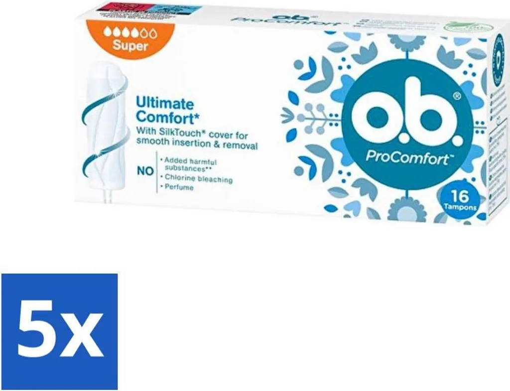 Promo o.b. ProComfort Super: 5x16 Tamponi Comfort e Protezione