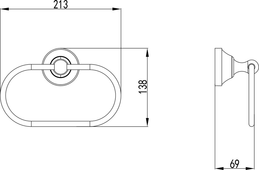 PaulGurkes Nostalgie Retro Handtuchring Handtuchhalterung