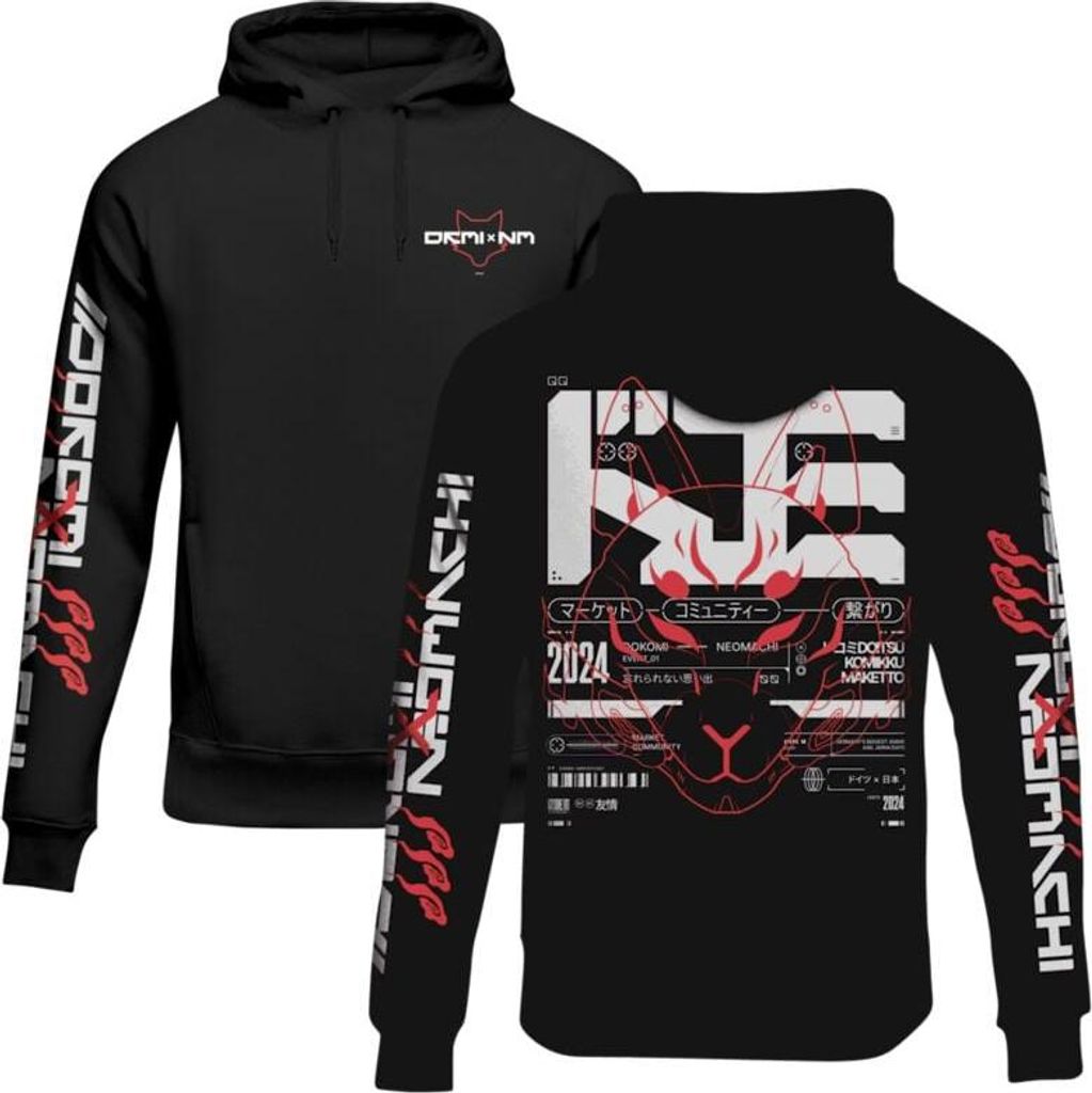 NEOMACHI Kapuzenpullover Herren DKMIxNM schwarz XXL