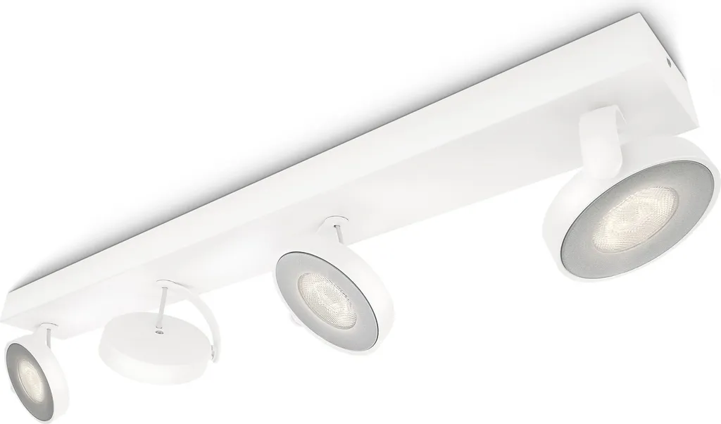 Philips myLiving Clockwork LED Spotbalken, 4 fiamme, grigio, 531743116