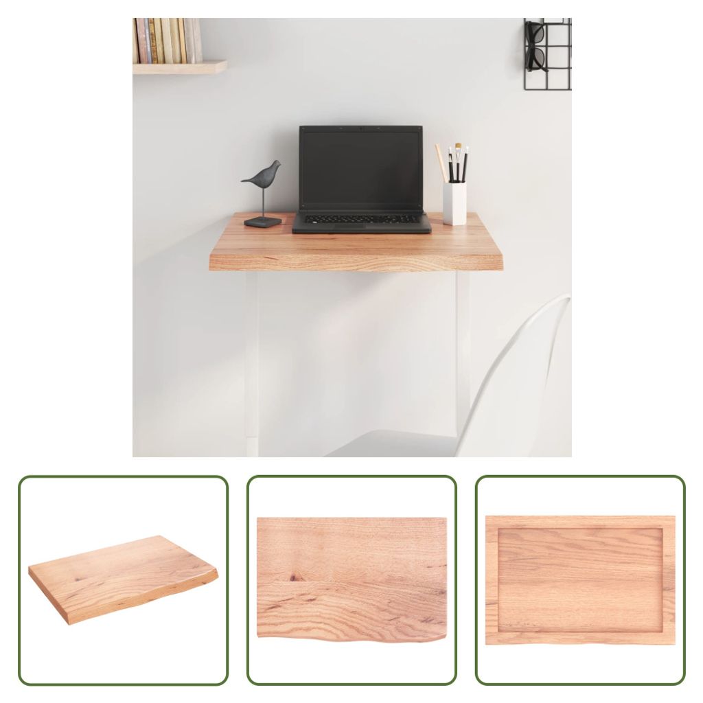 The Living Store Tischplatte Hellbraun 60x40x(2-4) cm Produktbild 
