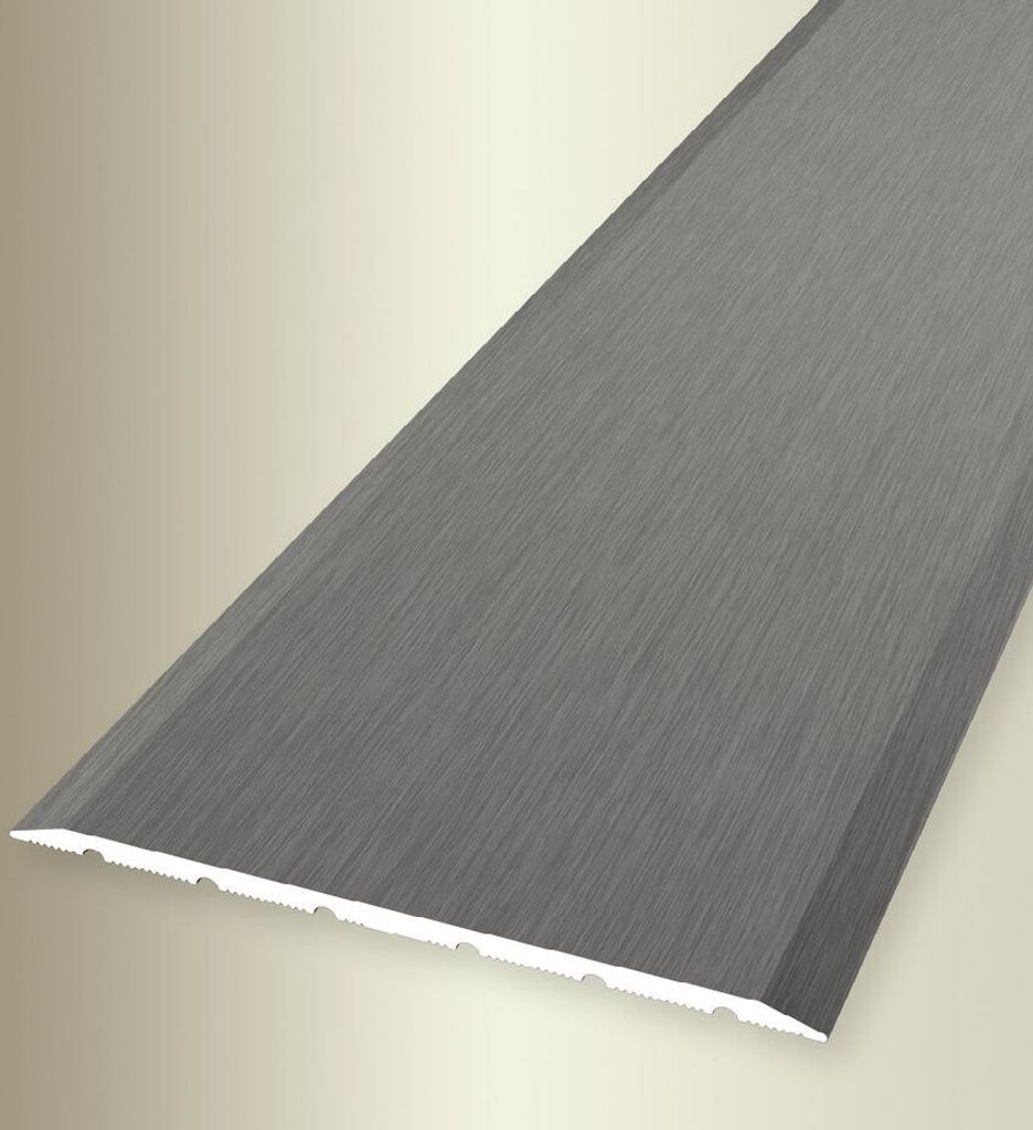 PROVISTON | Übergangs- & Ausgleichsprofil | Aluminium | 80 x 2700 mm | Edelstahl Geschliffen | Bodenprofil | Metallprofil | Übergangsschiene