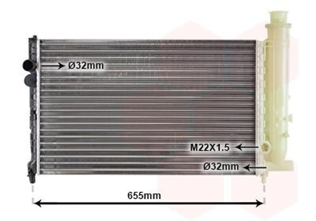 Refroidisseur d'eau moteur pour Citroën BX - Qualité VAN WEZEL 09002011