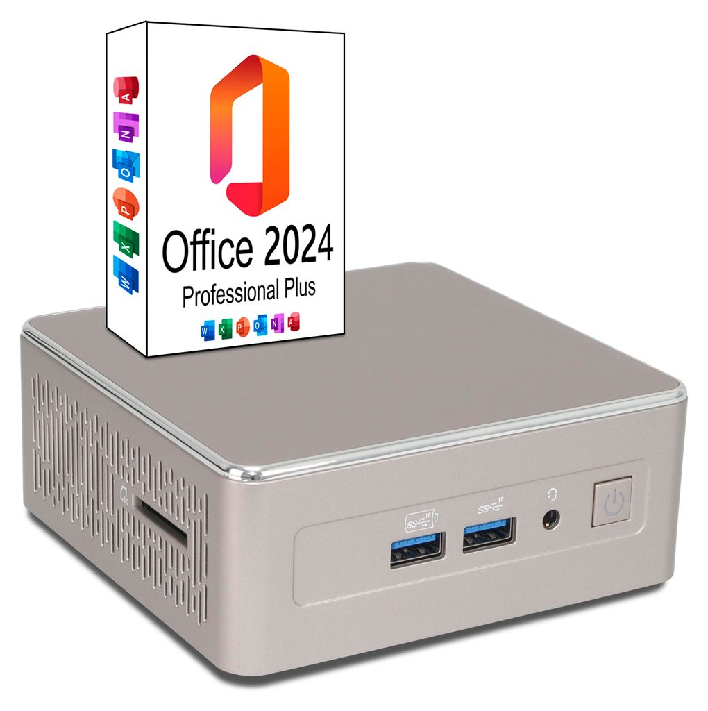 Ankermann Ank-IX A5 Mini PC , 16GB RAM, 512GB NVMe SSD, Windows 11, AMD Ryzen 5 7430U, WLAN & Bluetooth, MS Office 2024