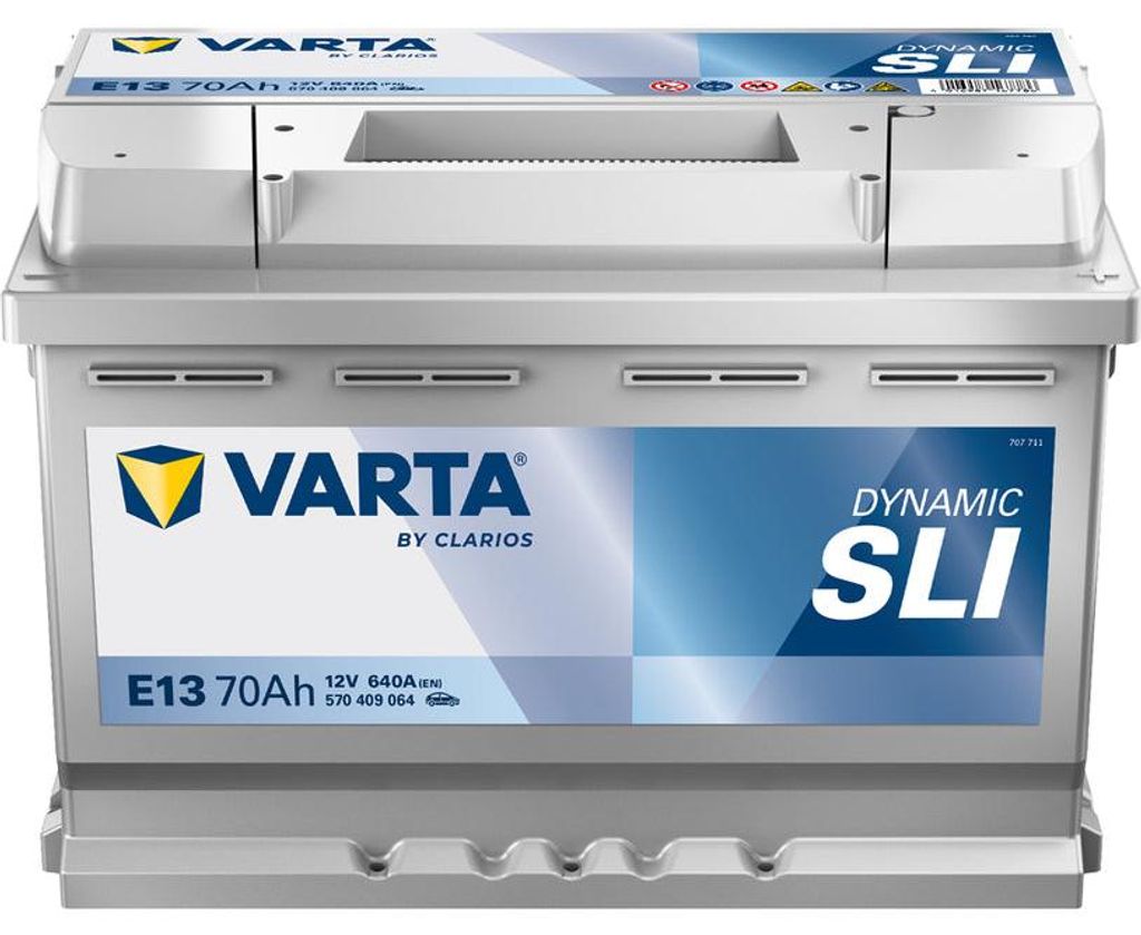 VARTA E13 Nero Dynamic 12V 70Ah 640A batteria auto 570 409 Immagine del prodotto 