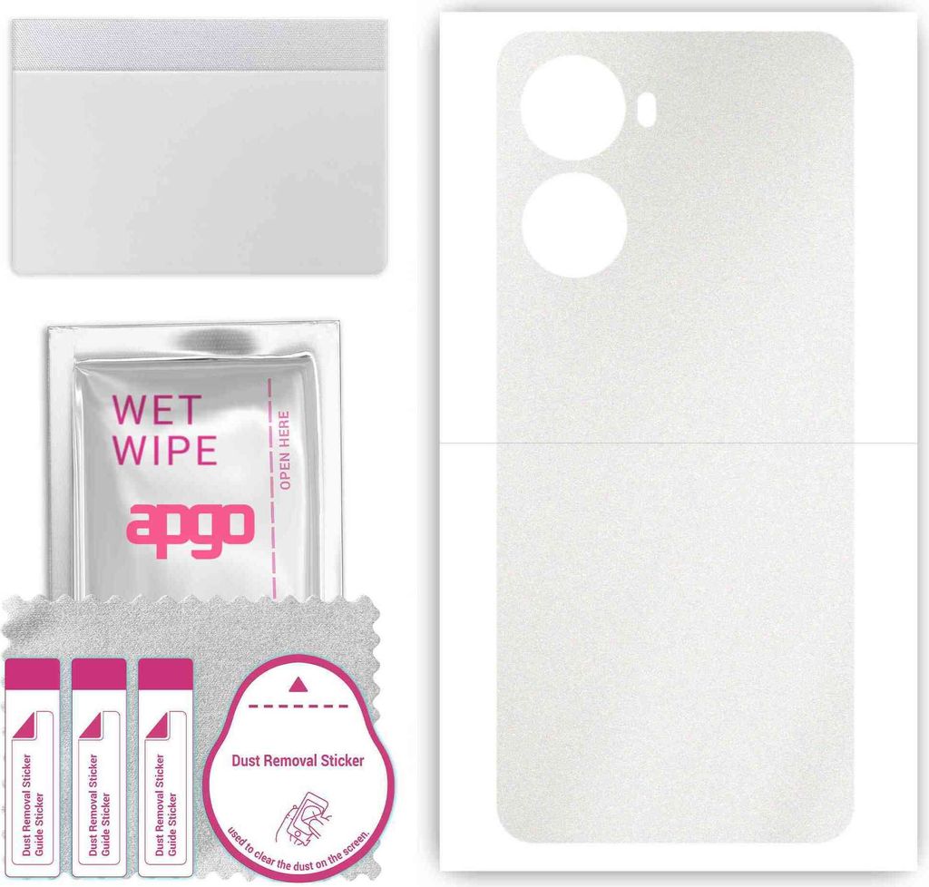 apgo Rückseite Schutzfolie, Skin, kompatibel mit ZTE Blade V41 Vita 5G, Hinten Displayschutzfolie aus Vinylfolie, kratzfest, einfache Montage - Ma...