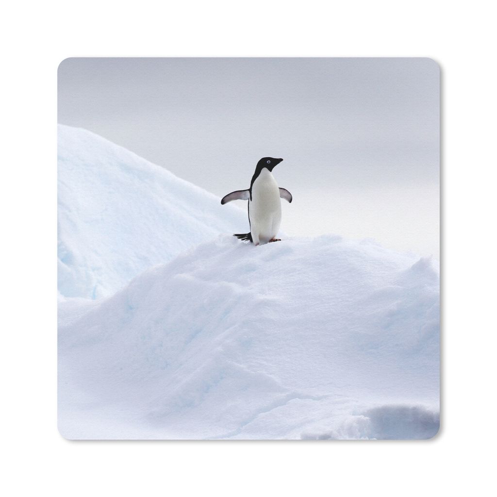 MuchoWow Mauspad Mousepad Pinguin - Eis - Winter 30x30 cm - Mousepads - Maus Mat - Pad - Mausunterlage - Gaming