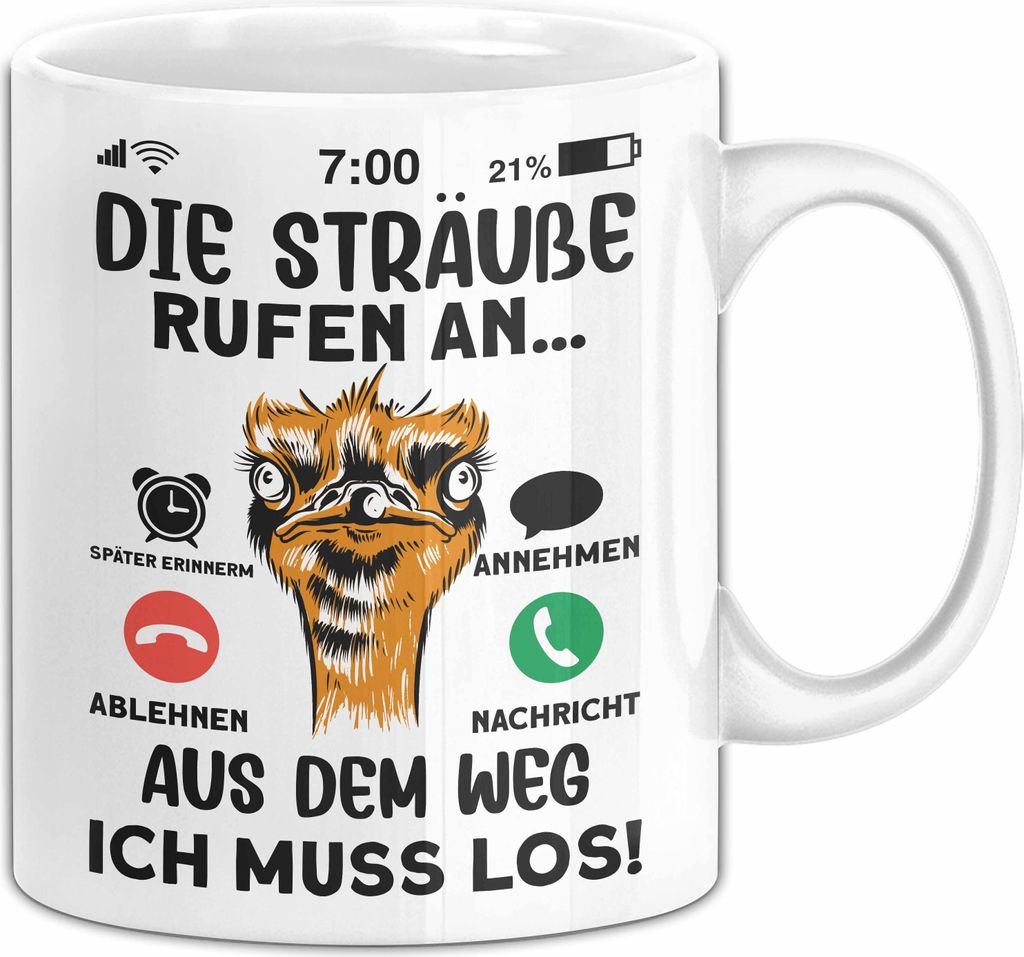 Strauß Liebhaber Tasse Geschenk Die Sträße Rufen An Geschenkidee Becher (Weiß)
