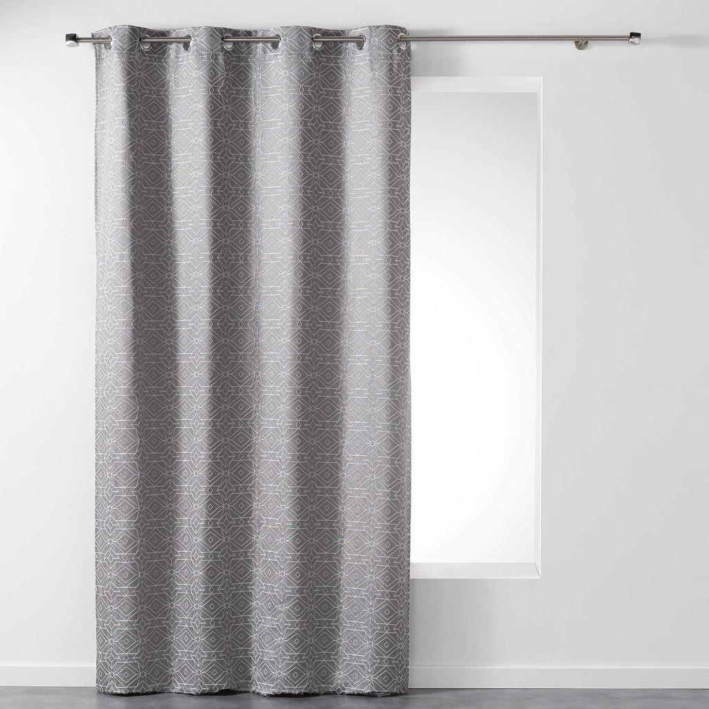 Homea Vorhang mit Ösen, Polyester, Polyester, kaki, 260x140 cm - Douceur d'intérieur