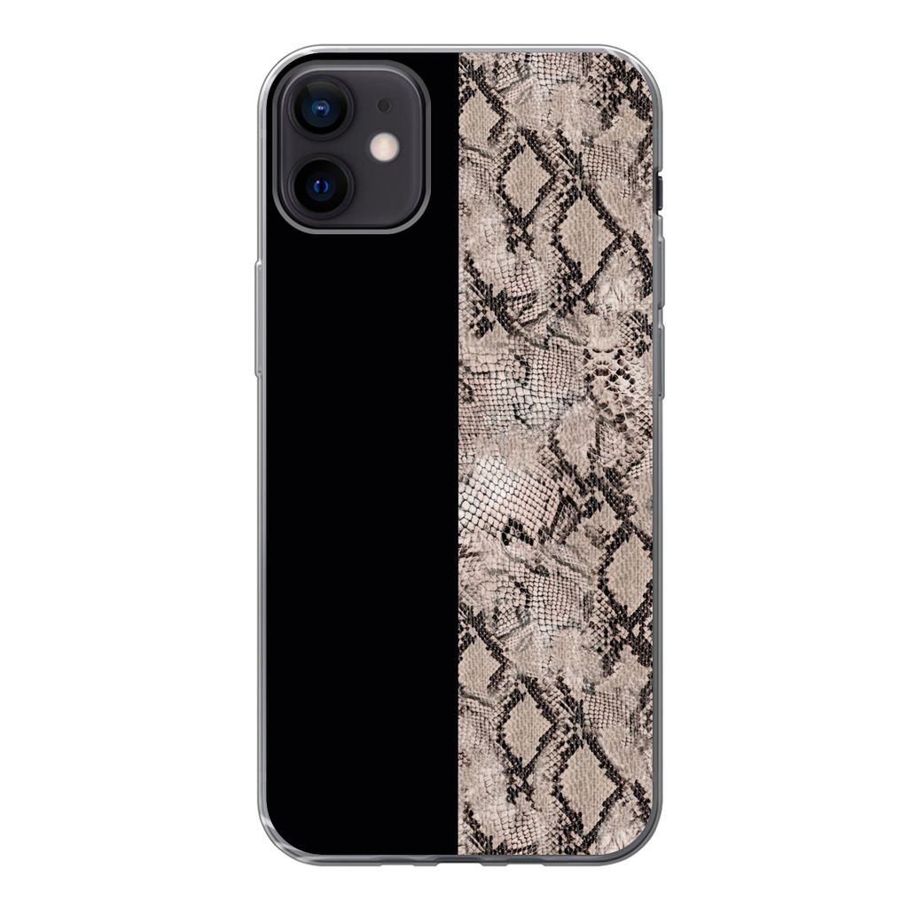 MuchoWow Handyhülle Schutzhülle Hülle für iPhone 12 mini Schlangen - Design - Reptilien Silikon Softcase Handy Hülle - Bild