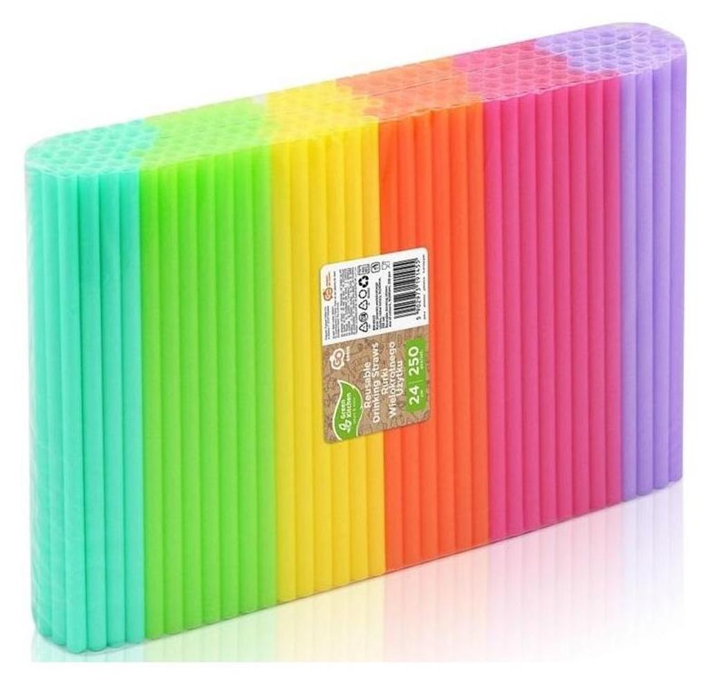 Rúrky na opakované použitie, rôzne farby, 9 mm, 240 mm, 250 Obrázok produktu 
