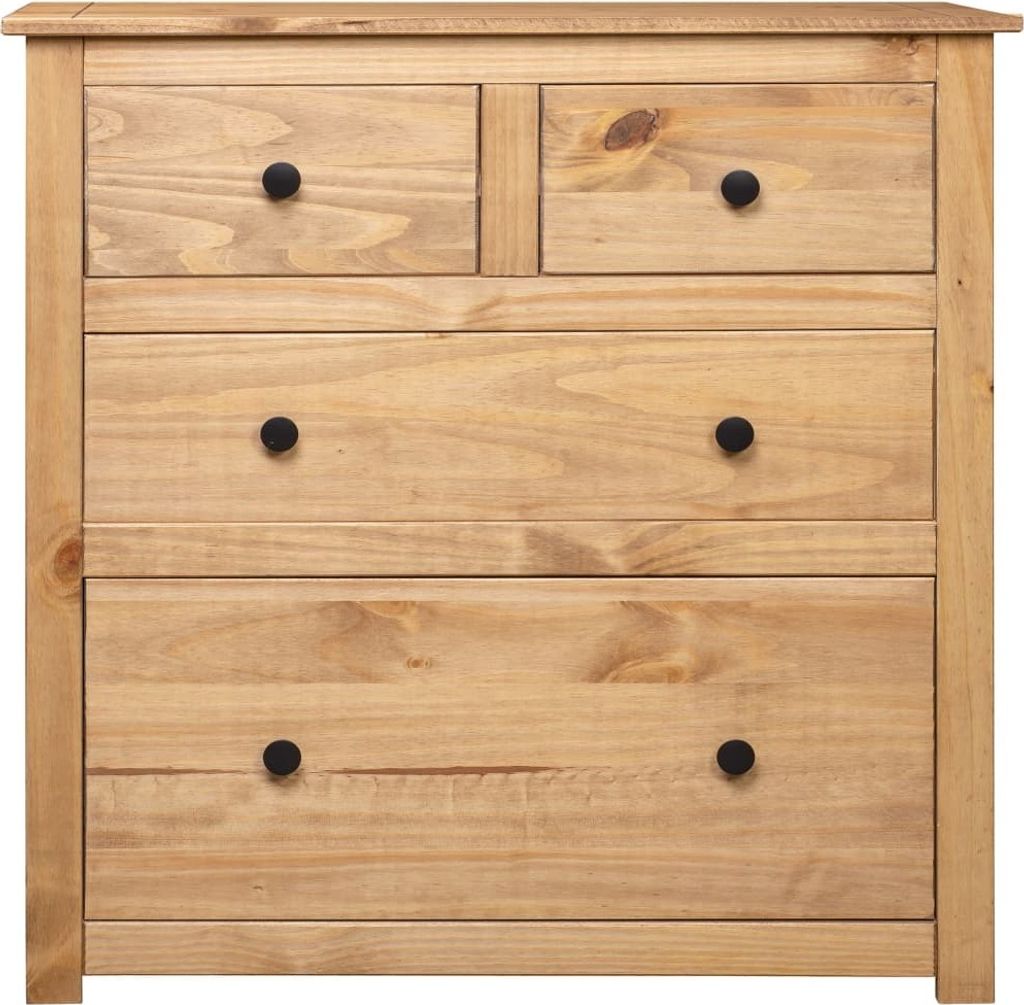 " "Sideboard - praktischem Design - Wohnzimmerschrank - Kommde für Flur - 80x40x83 cm Kiefernholz Panama NeuMöbel 2787023