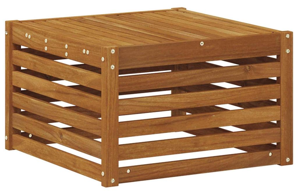 vidaXL Tisch für Outdoor Massivholz Akazie Natur 59 x 59 x 37 cm