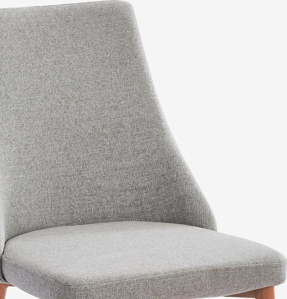 Chaise rembourrée Sirka tissu gris clair grand confort de séjour - 11
