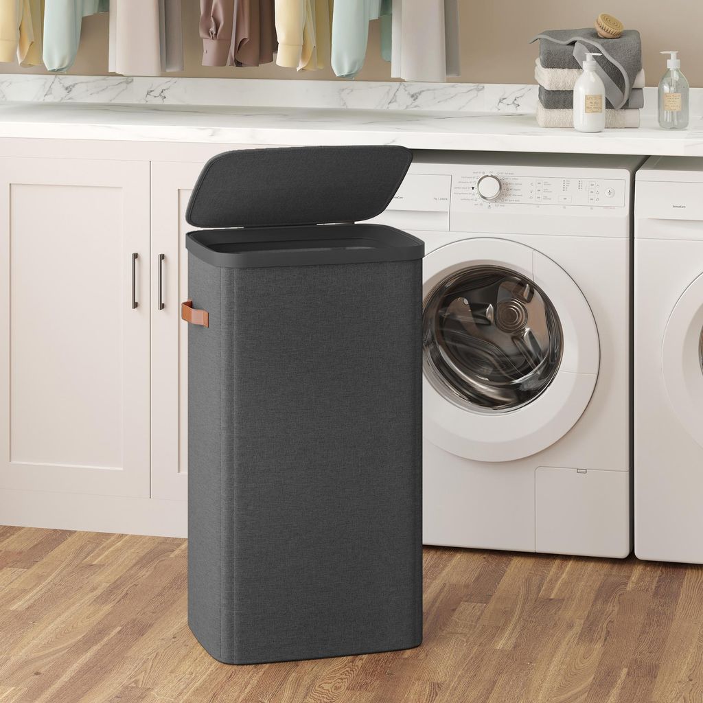 SONGMICS Wäschekorb, 100 L Wäschesammler, Wäschetonne, Produktbild 