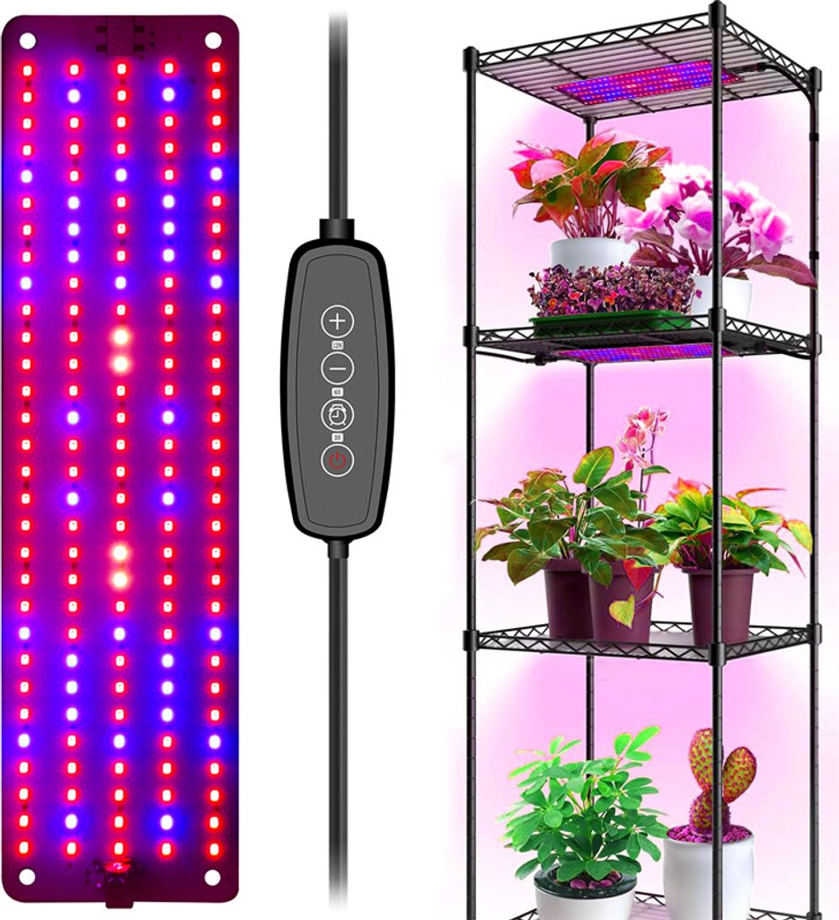 150 LED Pflanzenlampe Vollspektrum Pflanzenlicht Dimmbar mit Timer Zimmerpflanzen Wachstumslicht Grow Lampe