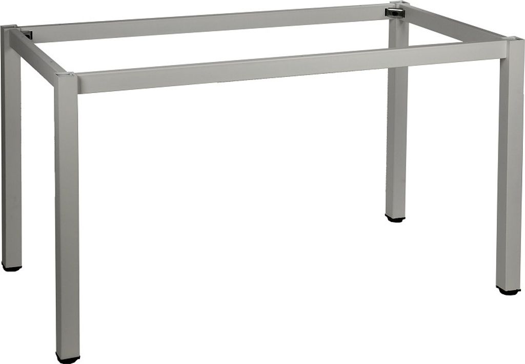 Metallrahmengestell mit quadratischem Bein, NY-A057/K, Bein mit einem Querschnitt von 5x5 cm, Abmessungen 116x56x72,5 cm, Grau