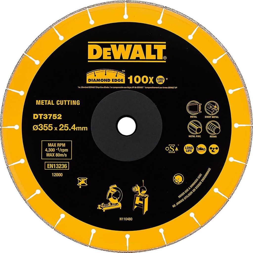 DEWALT Diamanttrennscheibe Metall 355x25,4mm