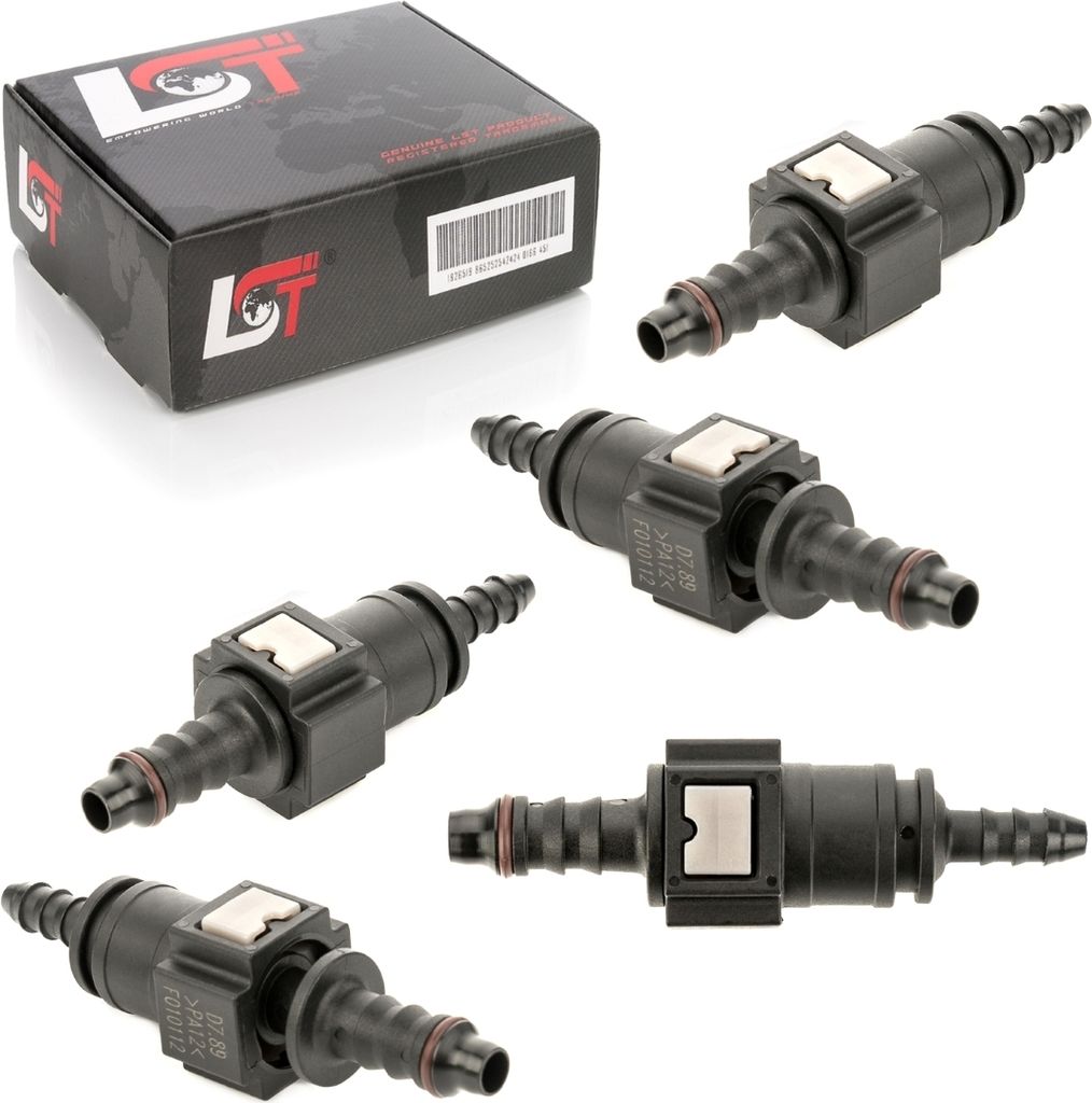 5x Schnellkupplung Gegenstück Set Kraftstoffleitung gerade schmal 7,89 * 5,5 mm