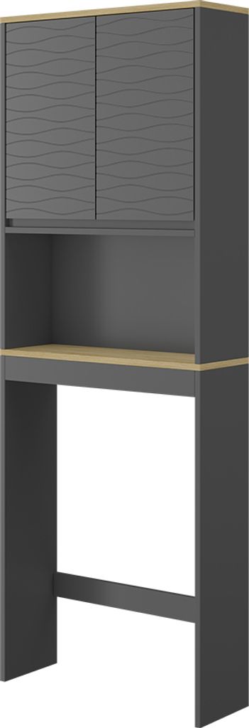 Armoire de toilette Vicco Livia Anthracite 60x163cm, Model Image du produit 