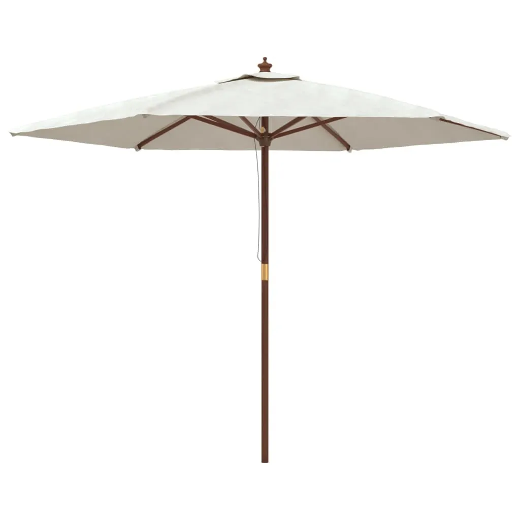vidaXL Ombrellone Legno 299x240 cm Sabbia | Parasole Giardino Robusto
