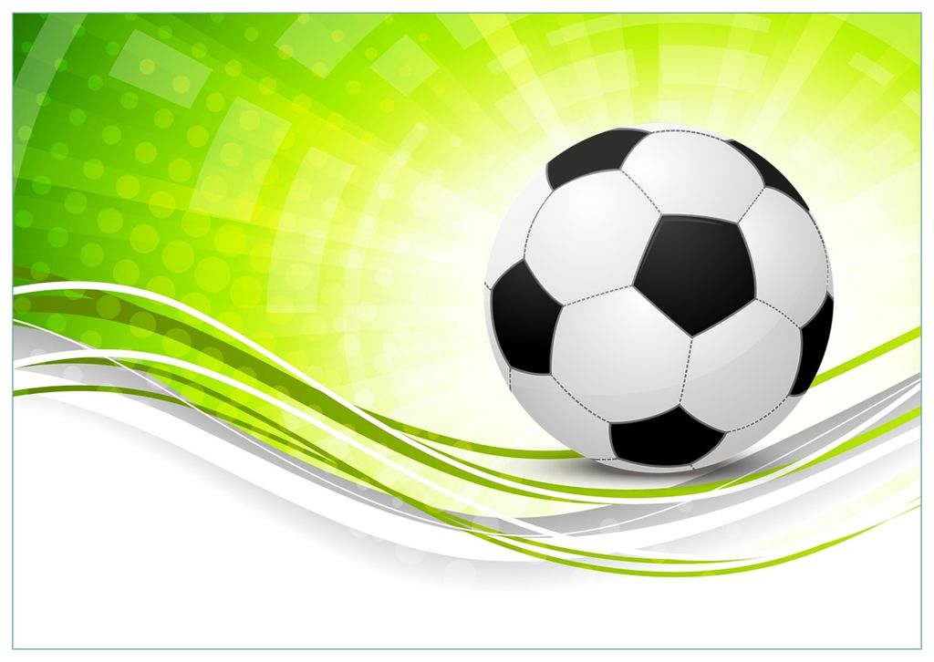 Wallario Premium Glasbild, freischwebende Optik, kräftige Farben, Größe 100 x 70 cm Motiv Fußball - grün weiße Wellen Muster