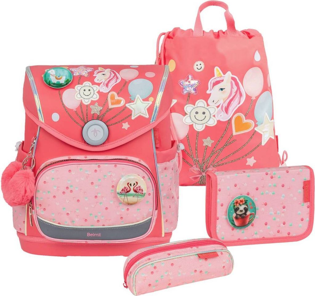 Belmil Premium Compact Plus Schulra nzen-Set 5-tlg - Rose Quartz