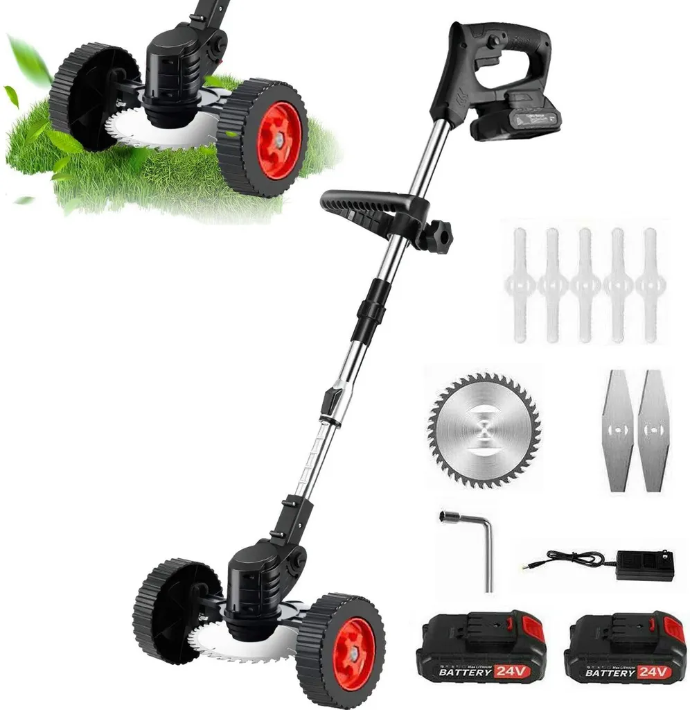 Tondeuse électrique pliable 650W moteur sans balais et manche ajustable