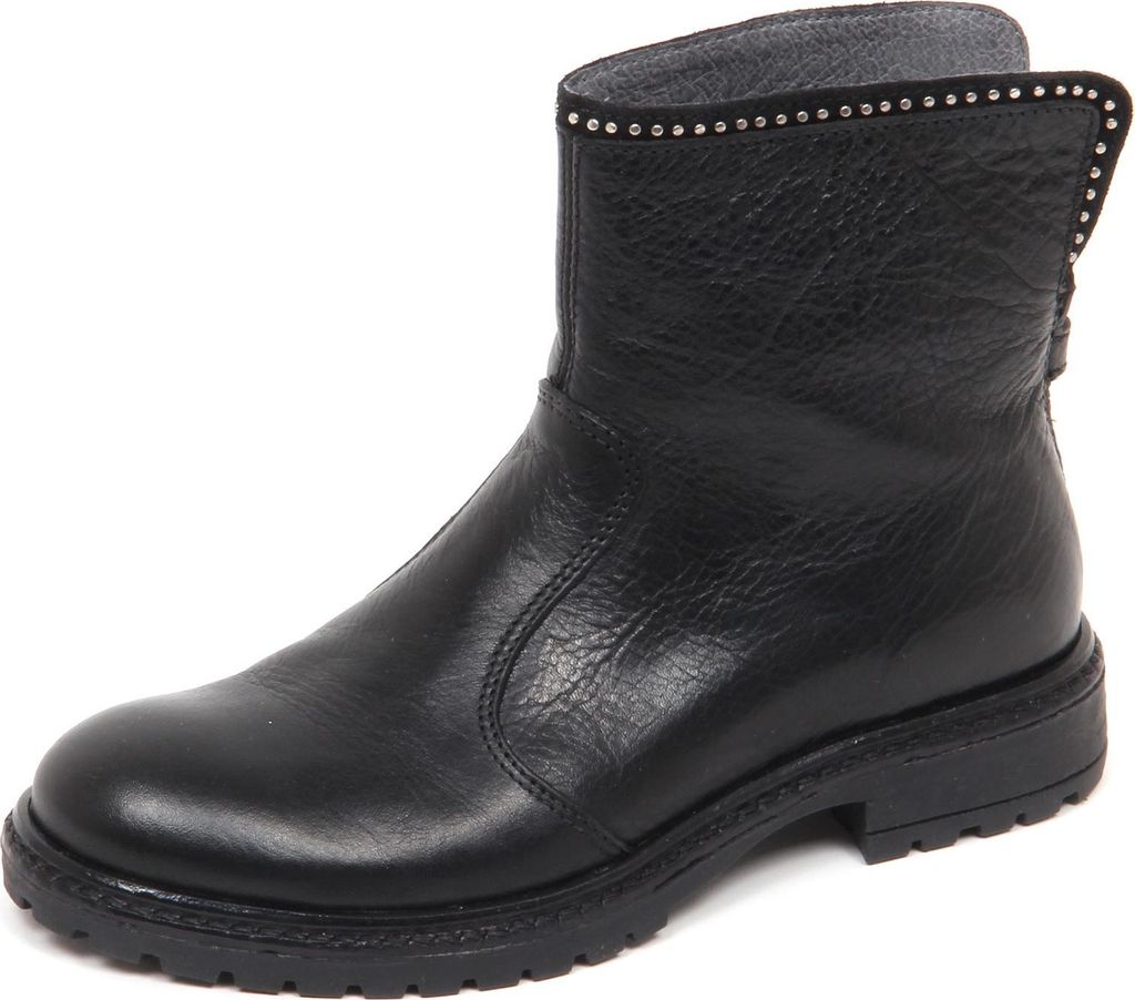 E2452 stivaletto bimba nero MOMINO biker scarpe boot shoe kid girl