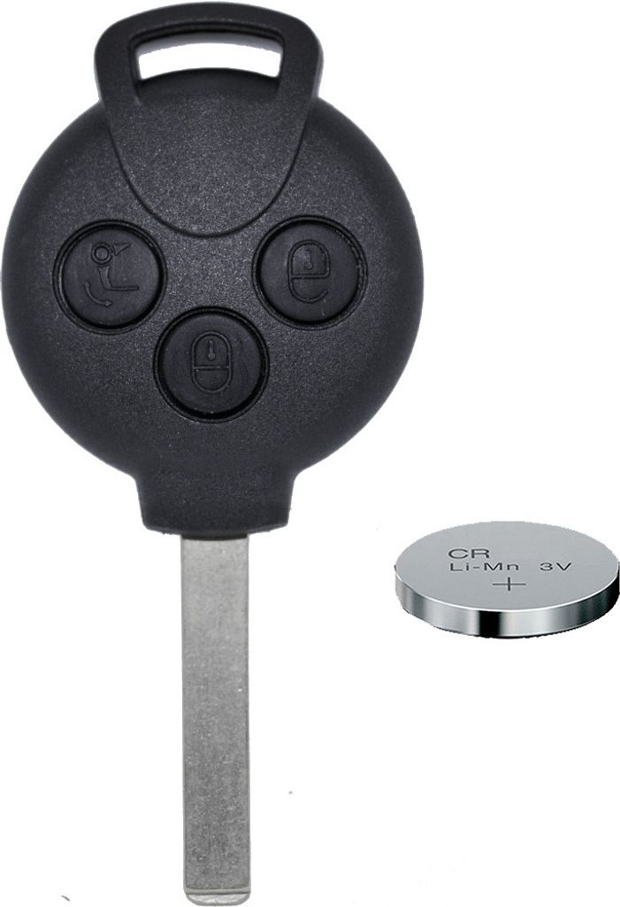Auto Schlüssel Funk Fernbedienung 1x Gehäuse + 1x Rohling + Produktbild 