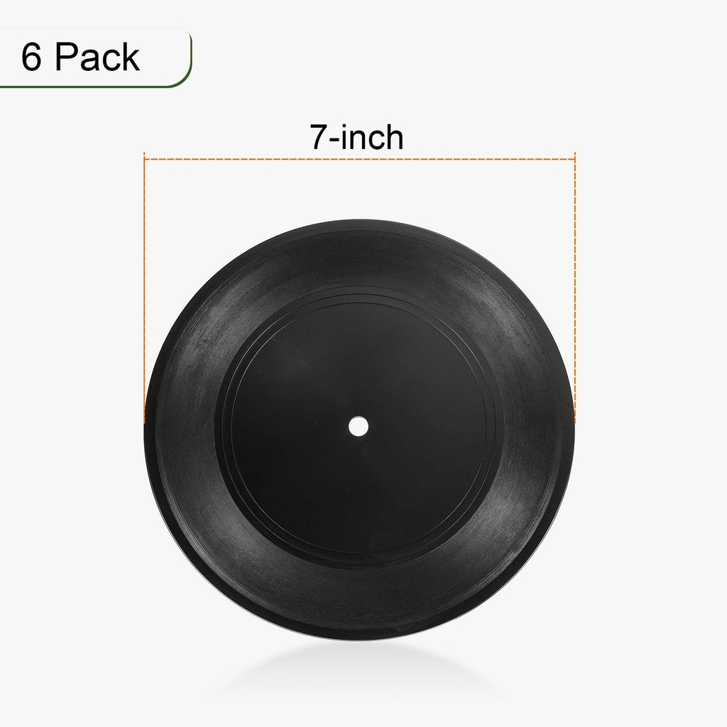 Leere Vinyl Schallplatten 7" 6Stk Cd Gef?lschte Vinyl Schallplatten fš¹r Wand ?sthetische Schallplatten fš¹r Rolle Musik Zimmer Rock Party Bast...