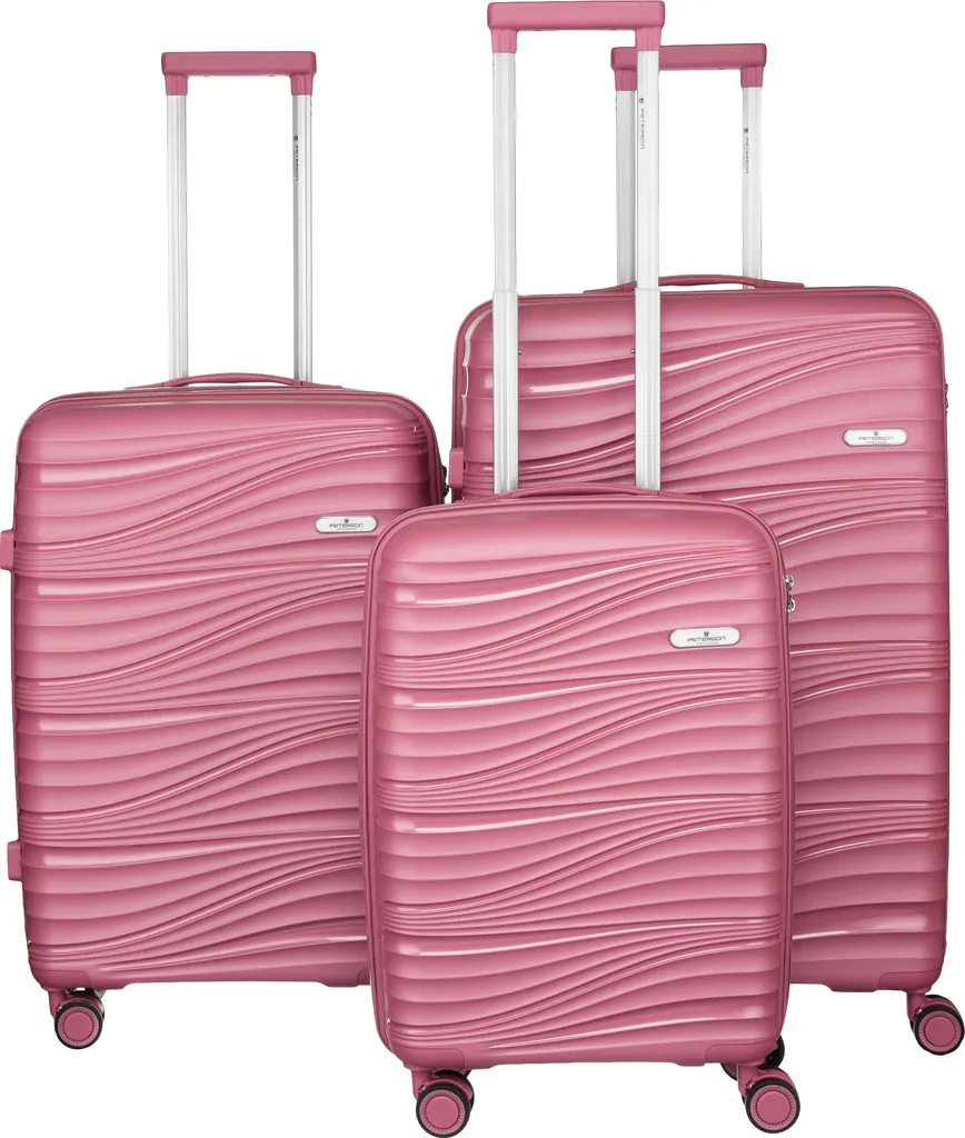 Set Valigie Peterson PTNWA06SET376133 - 3 Trolley Rigidi in ABS Offerta