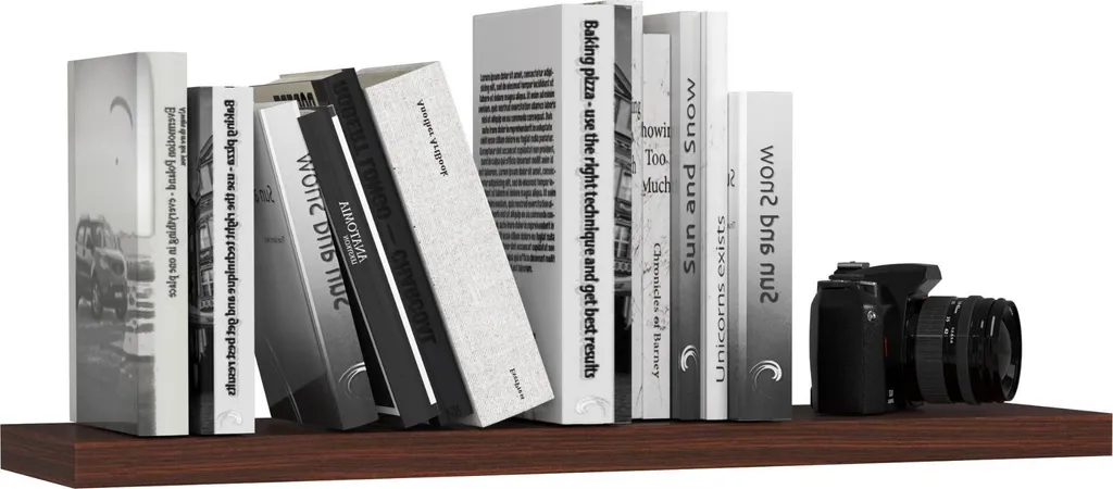 Étagère de Cuisine ou Salon Wengé 80 cm pour Livres et Décorations