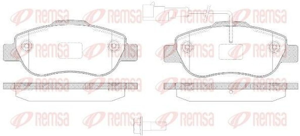 REMSA Bremsbeläge Satz Vorne Bremsklötze für FIAT 500 (312) 1100.21