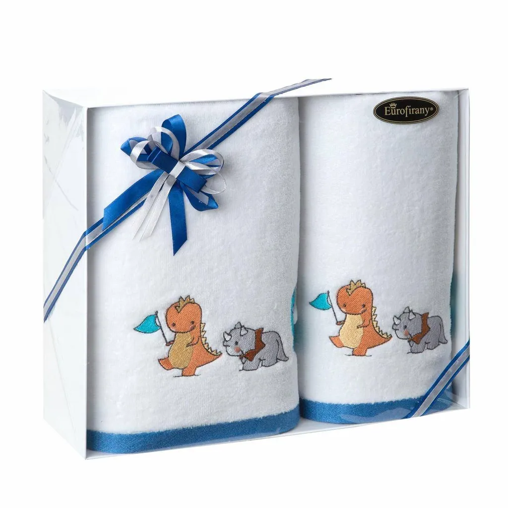 Set de 2 serviettes de toilette T/0536 douces pour salle de bain chic
