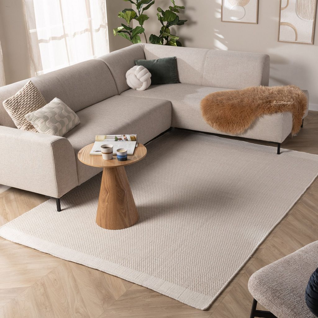 Volero - Wollteppich - Bliss Creme - 80x150 cm - Wohnzimmer, Schlafzimmer - Ländlich, Modern, Skandinavisch, Japandi