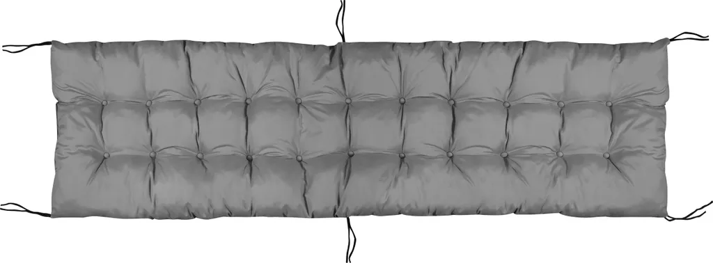 Coussin de jardin 165x50 cm épais et imperméable gris pour transat - 3