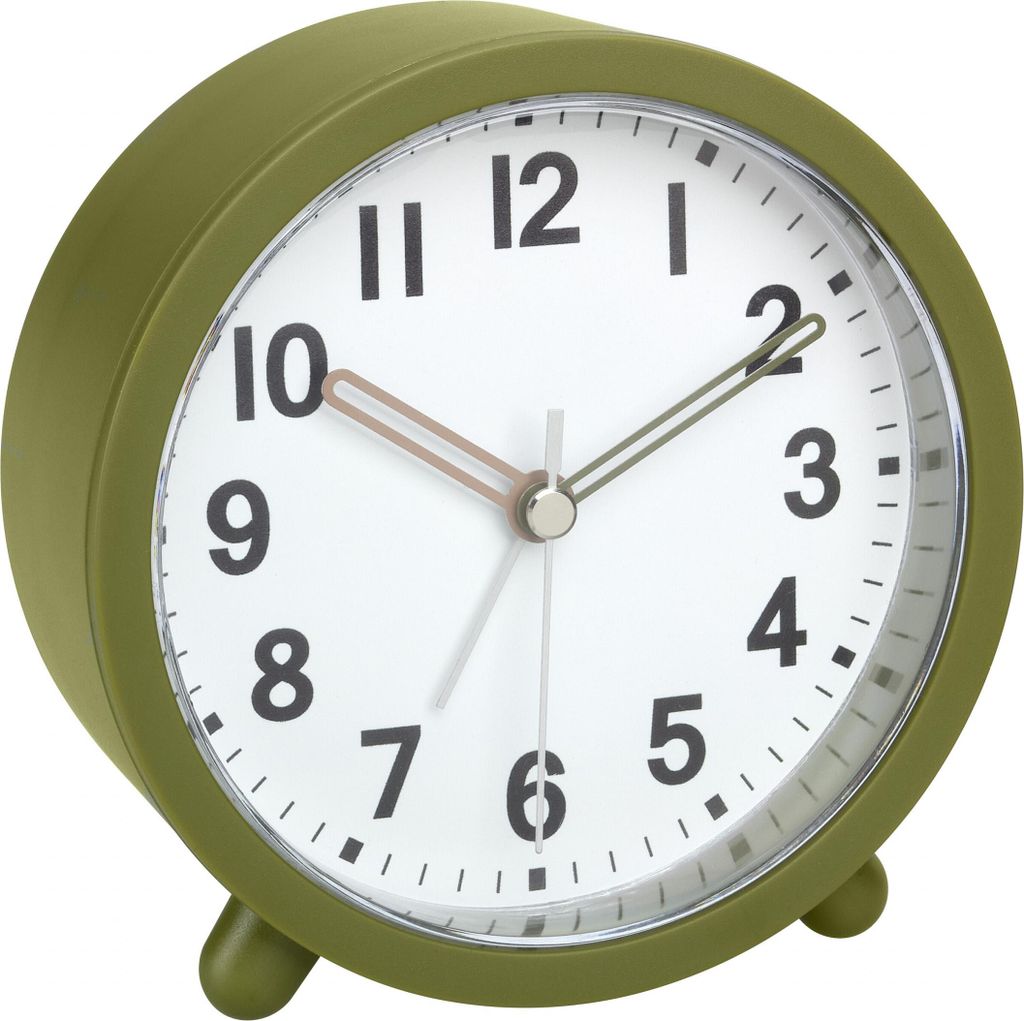 TFA 60.1043.04 Quarz Wecker Oliv Grün Alarmzeiten 1 Produktbild 