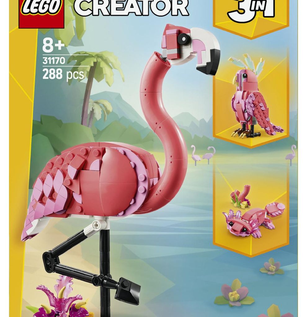 Lego Creator 3en1 31170 Animaux Sauvages : Flamant Rose Image du produit 
