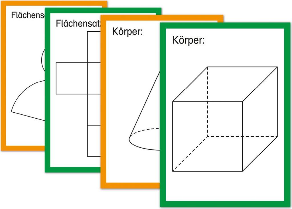 TimeTEX Karten "Geometrische Körper" aus Pappe A4, 57-tlg. Produktbild 